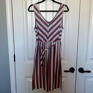 Cream/Red/Navy super soft dress!